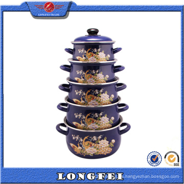 Clean and Health Turkey 5sets Juego de cazuela de porcelana esmaltada